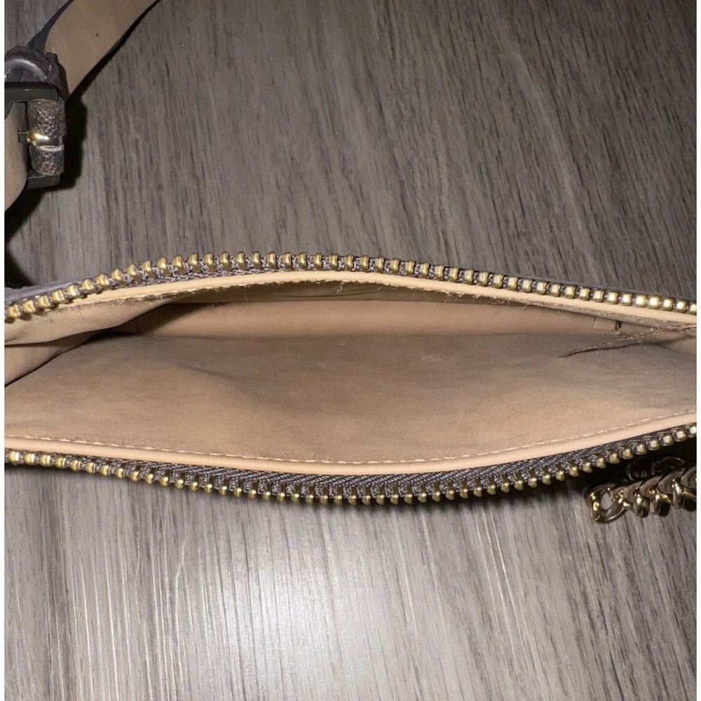 Michael Kors Signature Leather Waist Bag Fanny Pack With Chain MK Logo